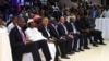 FILE - Officials attend the announcement of the the NBA-backed Basketball Africa League at the Museum of Black Civilizations in Dakar, July 30, 2019. Play finally gets underway May 16, 2021.