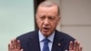 Le président turc Recep Tayyip Erdogan face aux médias à Istanbul, le 3 mai 2024. (AP / Khalil Hamra)