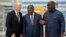 Presidente dos EUA, Joe Biden, Presidente de Angola, João Lourenço, e Presidente da República Democrática do Congo, Felix Tshisekedi, visitam a empresa Carrinho, Benguela, Angola, 4 dezembro 2024
