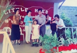 The pre-K graduation celebration for Maris Medina in Silang, Cavite, Philippines in 2003.