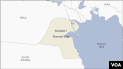 Map of Kuwait.