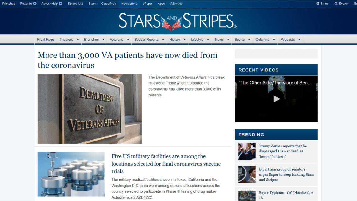 Stars and Stripes  The U.S. military's independent news source.