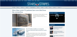 A portion of the Stars and Stripes home page.