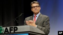 FILE - Texas Governor Rick Perry.