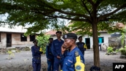 Des policiers à Goma, Nord-Kivu, DRC, 29 décembre 2018.