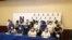 Miembros de la opositora Coalición Nacional en Nicaragua durante una conferencia de prensa en octubre de 2020.