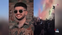 سخنرانی مادر سورنا گلگون در چهلمین روز کشته شدن او در حضور گسترده مردم
