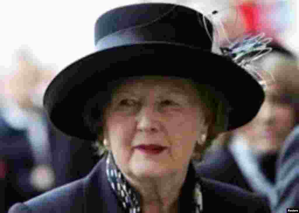 Margaret Thatcher pada sebuah acara di London.