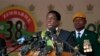 Zimbabwe's President Emmerson Mnangagwa delivers his speech during the 38th anniversary of Independence celebrations at the National Sports Staduim in Harare, April, 18, 2018.