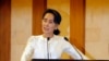 Aung San Suu Kyi saat upacara mengenang pembunuhan Ko Ni, Minggu, 26 Februari 2017.