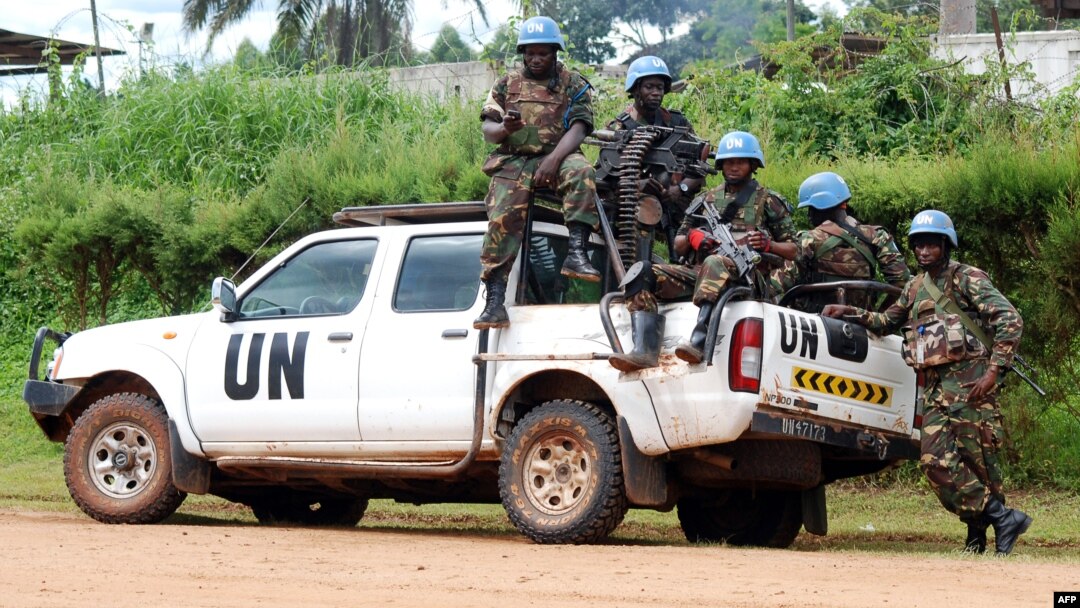 Des Casques bleus en mission à Beni, à l'est de la RDC, le 23 octobre 2014.