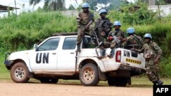 Des Casques bleus en mission à Beni, à l'est de la RDC, le 23 octobre 2014.