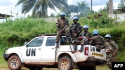 Membres de la Monusco à Beni, en RDC, le 23 octobre 2014.