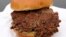 This is the "Impossible Burger," made from wheat protein, coconut oil, potato protein and other ingredients, shown in Bellevue, Neb., Jan. 11, 2019. A report released Jan. 16, 2019, by a panel of nutrition, agriculture and environmental experts recommends a plant-based diet.