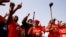 Transnet workers protest as a labour strike continues in Durban, October 12, 2022.