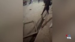  محوطه‌ صدا و سیما که ساعتی پیش هدف حمله هوایی قرار گرفت.