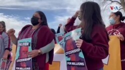 Grupo de activistas protestan en Washington DC por decisión de excluir componentes de la reforma migratoria