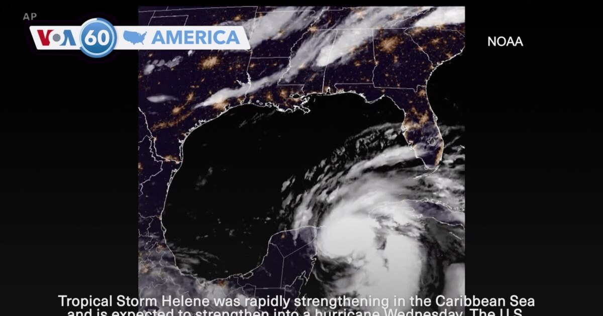 VOA60 America - Helene gains strength, reaches hurricane status