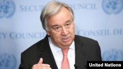 El secretario general de la ONU, Antonio Guterres, dice que la solución a la crisis norcoreana debe ser "política".