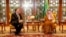 U.S. Secretary of State Mike Pompeo meets with Saudi Foreign Minister Adel Al-Jubeir in Riyadh, Saudi Arabia, April 28, 2018.