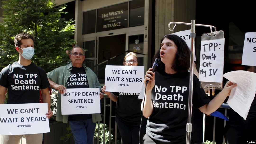 Protest protiv TPP-a u Atlanti 