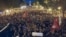 Supporters of ruling Islamist Ennahda party demonstrate in condemnation of assassination of six Tunisian policemen, Tunis, Oct.24, 2013.