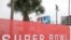 Super Bowl LV signage surrounds Raymond James Stadium ahead of the weekend's Super Bowl LV between the Kansas City Chiefs and Tampa Bay Buccaneers in Tampa, Fla., Feb. 6, 2021. 