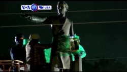 VOA60 America - A statue of Confederate President Jefferson Davis is removed in New Orleans