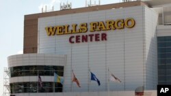 Shown is the Wells Fargo Center ahead of the the 2016 Democratic National Convention in Philadelphia, June 22, 2016. The Democratic National Convention will be held July 25-28.