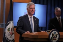National Security Adviser Robert O'Brien speaks during a Women's Global Development and Prosperity (W-GDP) online event, at the State Department, in Washington, Aug. 11, 2020.