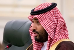 FILE - Saudi Arabia's Crown Prince Mohammed bin Salman is pictured in Riyadh, Saudi Arabia, Oct. 14, 2019.