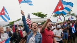 Протесты кубинской диаспоры в Майами.