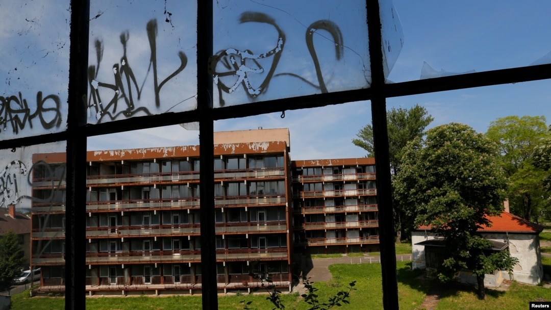 Apartments used by Russian soldiers and doctors are seen at a former Soviet military hospital, which lies derelict since 1991 when the last Russian troops left Hungary, in Budapest, Hungary, May 15, 2017.