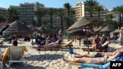 Foto de archivo de la playa de Susa en Túnez.