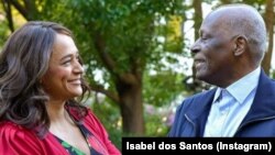 Isabel dos Santos et son père, l'ancien président José Eduardo dos Santos, Instagram, le 31 décembre 2019.