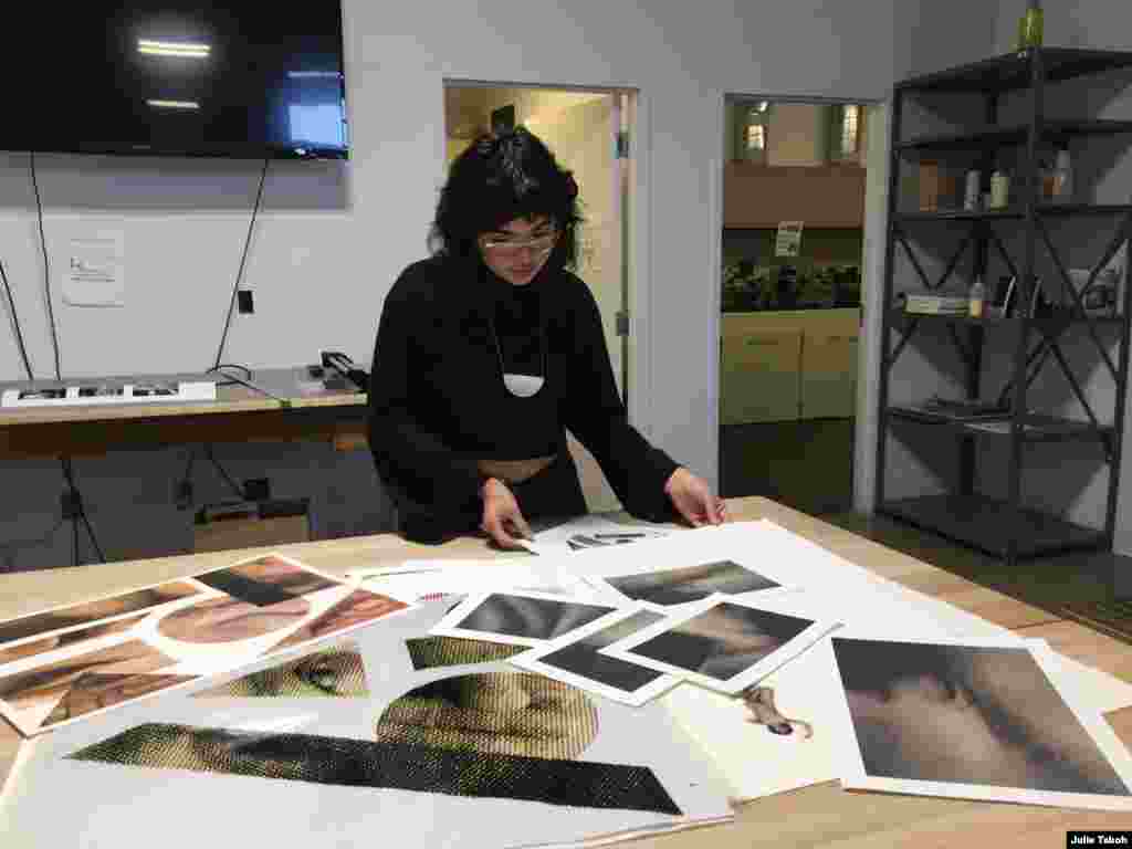 Dolores Scarlett Cortez hopes to eventually use her talents in printmaking and photography as an art therapist to help members of her indigenous community, Santa Fe, N.M., Oct. 9, 2019. Julie Taboh/VOA