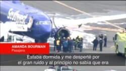 Pasajera relata el miedo vivido dentro de avión accidentado de Southwest