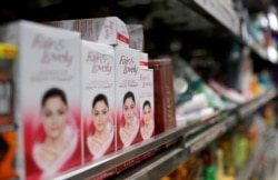Fair &amp; Lovely brand of skin-lightening products are seen on the shelf of a consumer store in New Delhi, India, June 25, 2020.