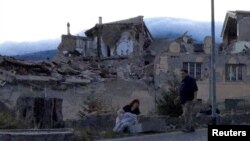  La ville d'Amatrice, centre de l'talie, le 24 août , 2016. (REUTERS/Emiliano Grillotti )