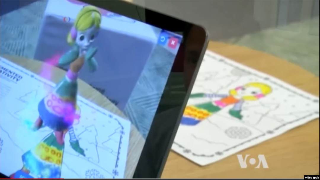 Augmented Reality untuk buku mewarnai anak. (Video grab)