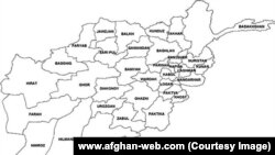 Map of Afghanistan provinces.