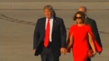 Perezida Trump n'umugore we bageze muri Florida