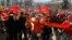 Protesti ispred sedišta izaslanstva EU u Skoplju (AP Photo/Boris Grdanoski)