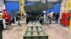 An M270 Multiple Launch Rocket System is assembled at Lockheed Martin's weapons plant in Camden, Arkansas, March 14, 2024.