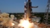 The Aditya-L1 spacecraft lifts off on board a satellite launch vehicle from the space center in Sriharikota, India, Sept. 2, 2023. Two satellites of the Indian Space Research Organization (ISRO) successfully latched onto each other on Jan. 16, 2025, an agency spokesperson said. 