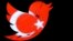 FILE - A Turkish national flag is seen through a broken Twitter logo in a photo illustration taken in Zenica.