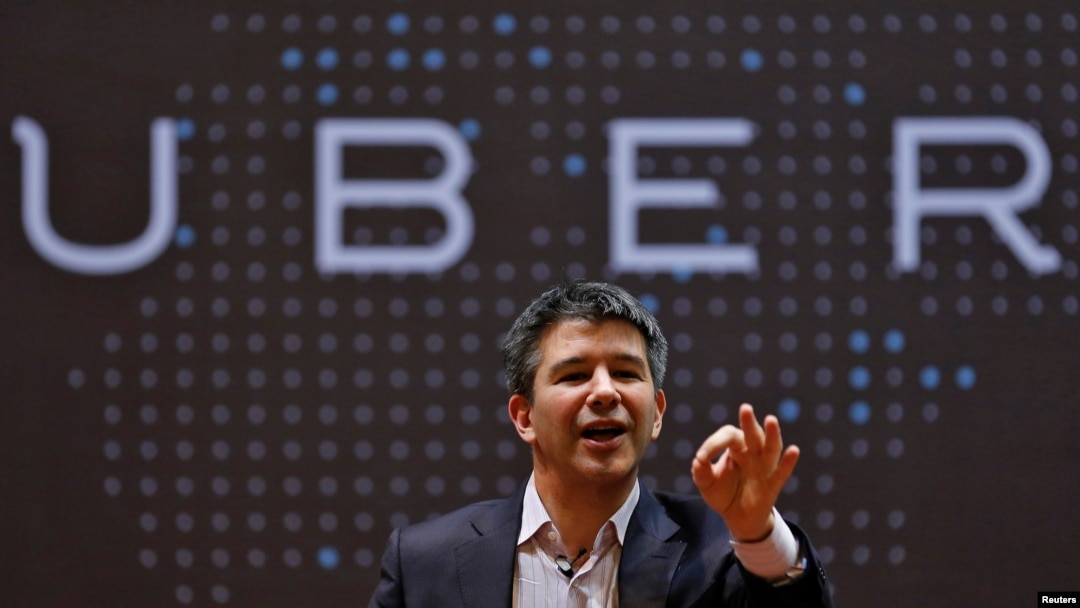 Travis Kalanick berbicara kepada para pelajar dalam sebuah acara di Institut Teknologi India, di Mumbai, India,19 Januari 2016. (Foto:Dok) 