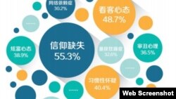 这项社会病态调查获得的调查结果的图解。