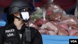 Lame sezi apeprè 840 tòn metrik pwodui chimik ki sèvi pou fabrike metanmfetamin