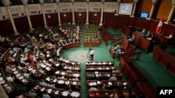 Le parlement tunisien à Tunis le 28 juillet 2018.